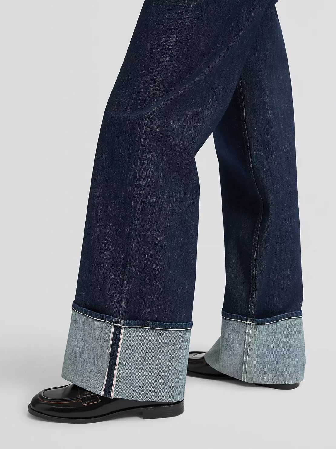 מכנס ג'ינס נשים -LEE JEANS Stella Wide Leg Selvedge Denim Jean