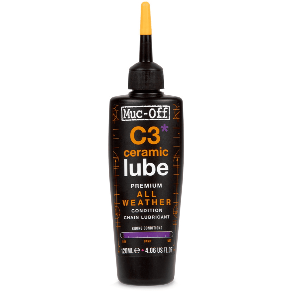 שמן שרשרת קרמי לכל תנאי מזג אוויר - Muc-Off C3 All Weather Ceramic Lube 120ML