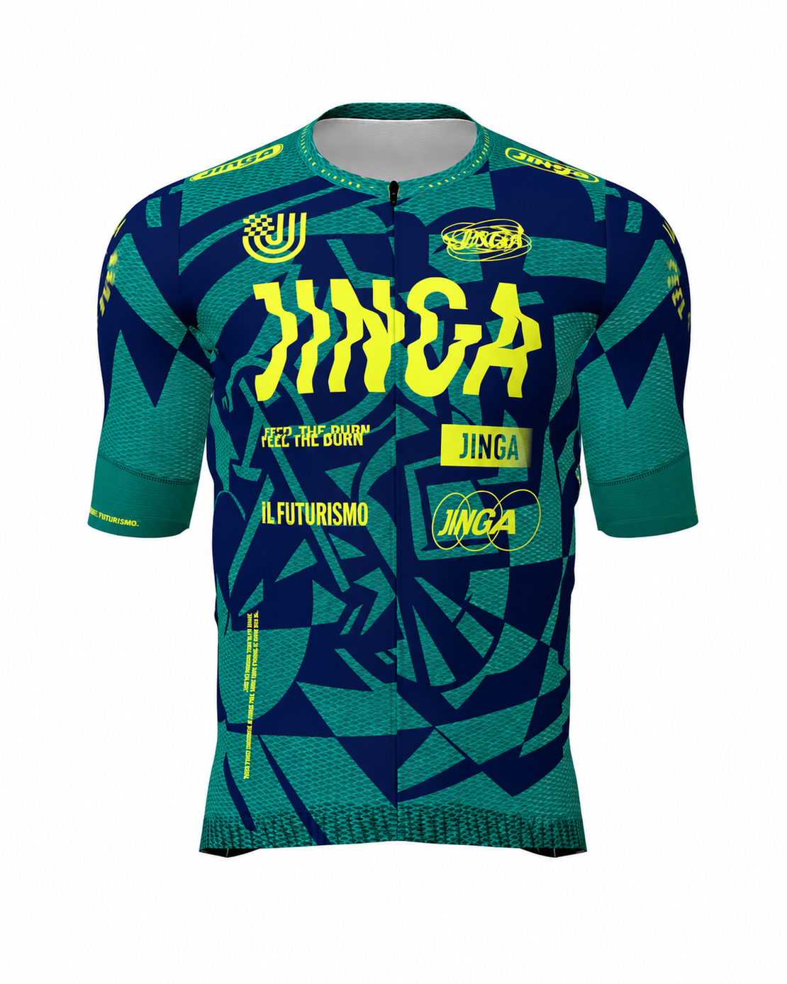 חולצת רכיבה - JINGA Pro Inferno Jersey Green blue