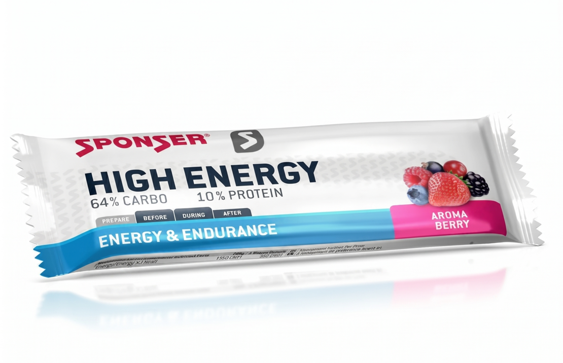 חטיף אנרגיה עתיר פחמימות פירות יער - Sponser High Energy Bar Berry