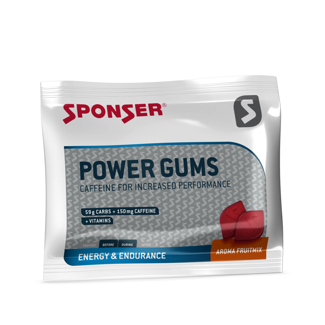 סוכריות אנרגיה בטעם פירות SPONSER POWER GUMS 75G