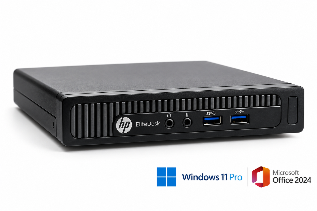 מחשב מיני מחודש HP EliteDesk 800 G1 DM i5-4590T 16GB RAM 240GB SSD Windows 11 Pro