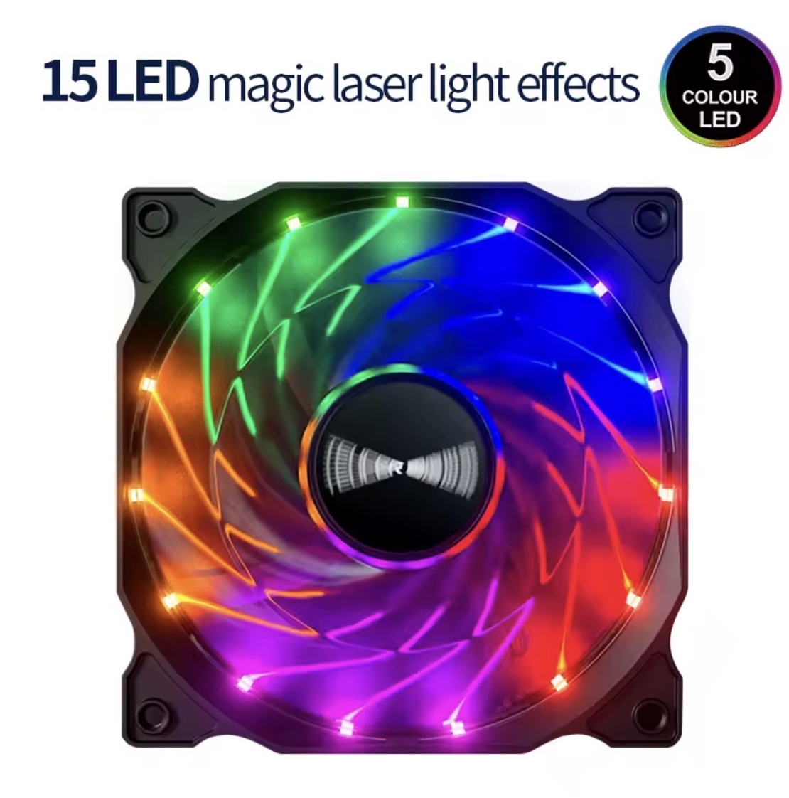 מאוורר מארז למחשב Teucer 120mm תאורת RGB חיבור 4Pin