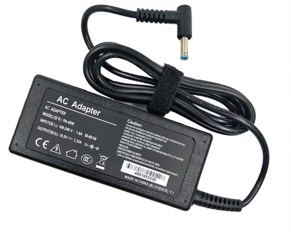 מטען מקורי איכותי למחשבי HP – 65W אמין, בטוח ותואם לכל דגם