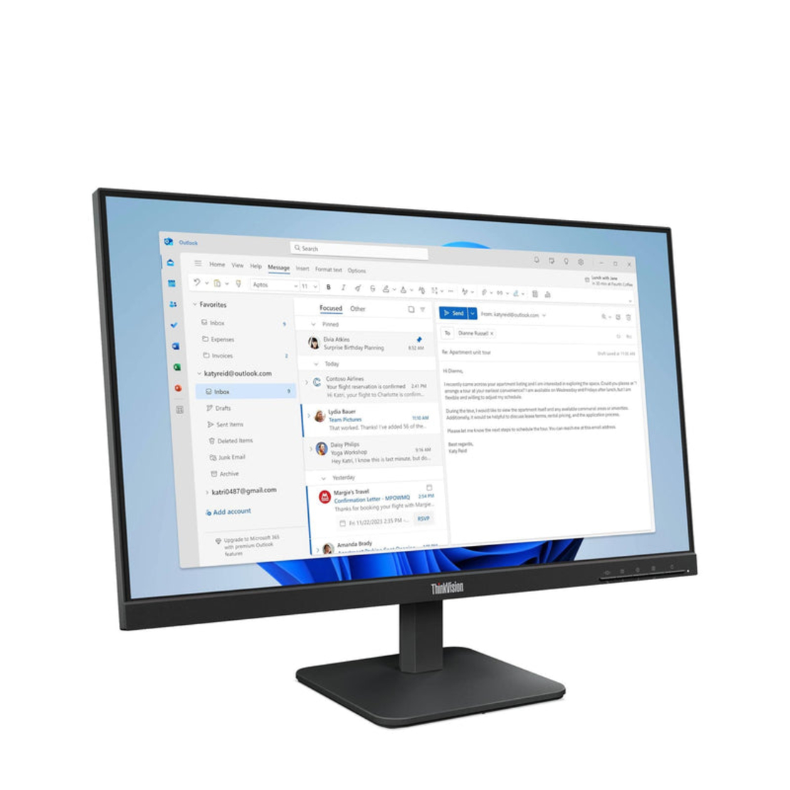 🖥 Lenovo ThinkVision S24-4e – מסך לנובו  24″ Full HD IPS