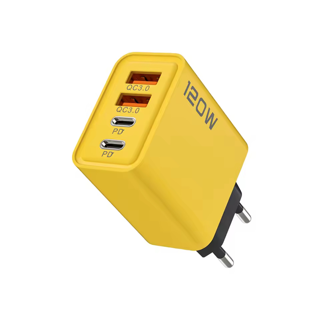 מטען קיר מהיר עם 4 יציאות – USB-C + USB 3.0, טעינה חכמה לכל טלפון