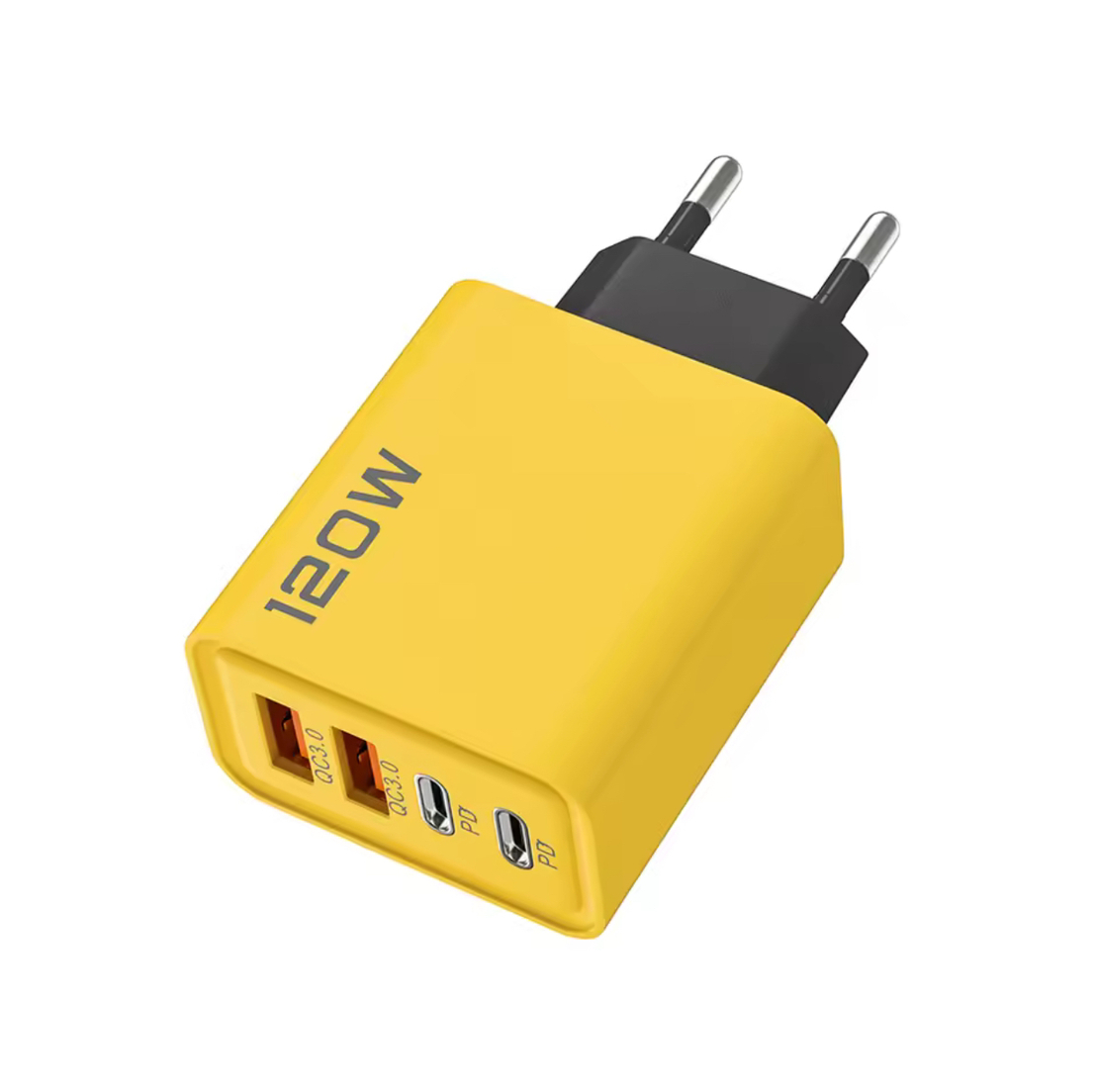 מטען קיר מהיר עם 4 יציאות – USB-C + USB 3.0, טעינה חכמה לכל טלפון