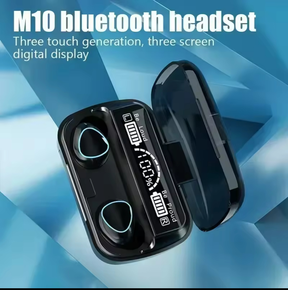 אוזניות Bluetooth M10 – סאונד עוצמתי עם תאורת LED