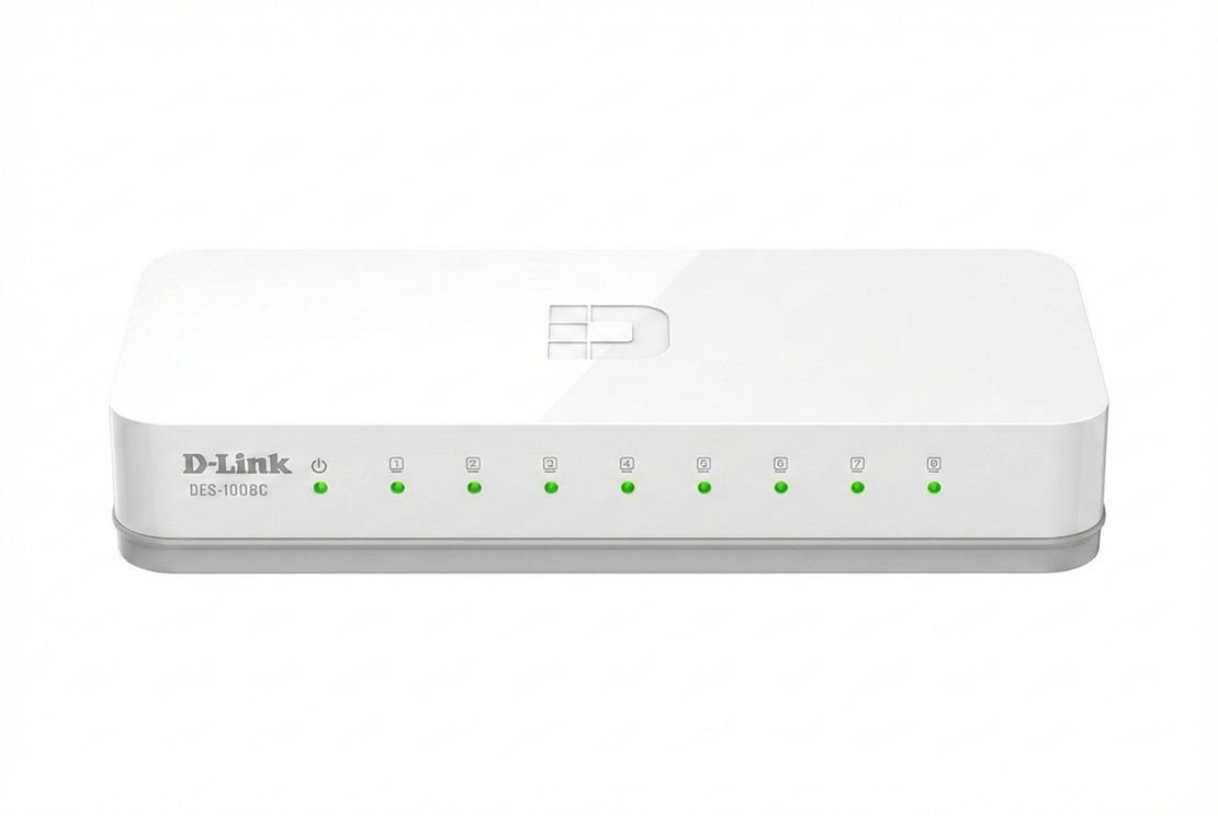 מתג רשת (Switch) 8 יציאות D-Link 10/100 Mbps