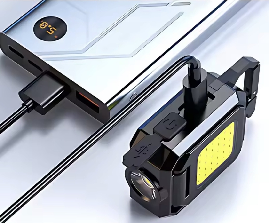 פנס מיני נטען למחזיק מפתחות – תאורה חזקה במיוחד