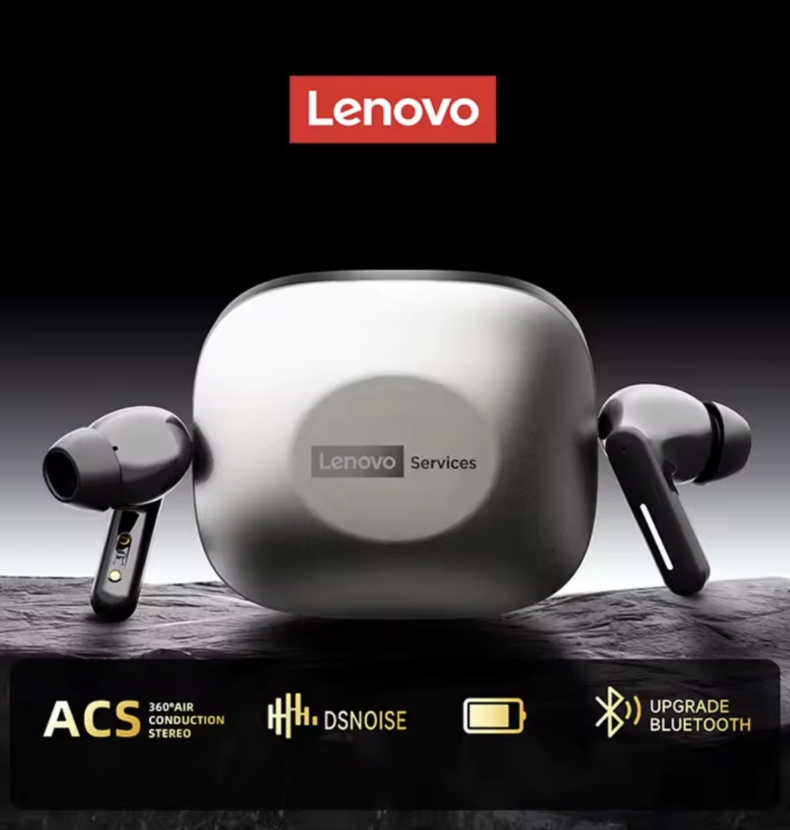 אוזניות אלחוטיות Lenovo LE209 – סאונד עוצמתי עם ANC