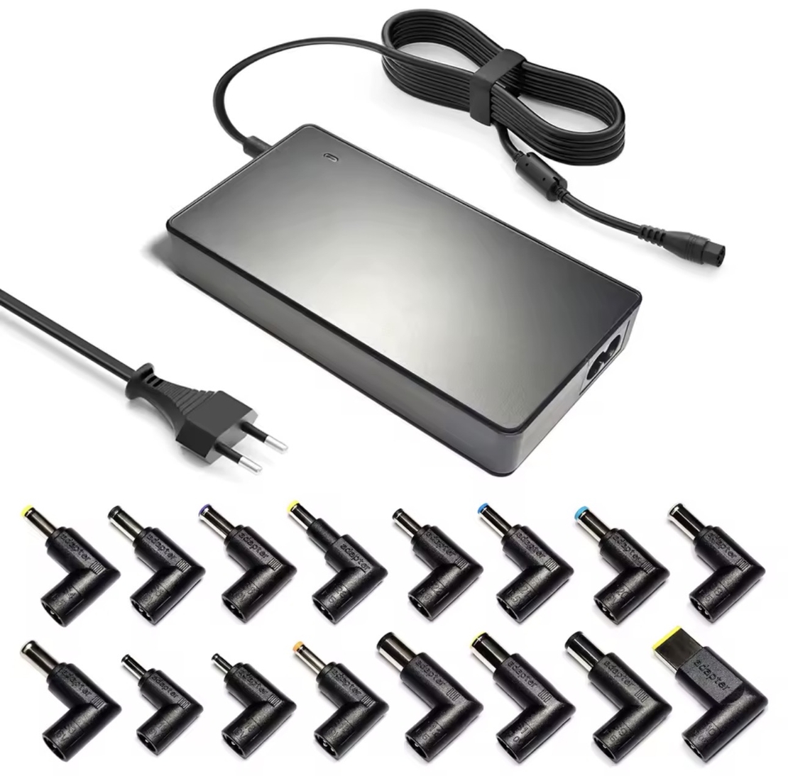 מטען אוניברסלי דק במיוחד למחשבים ניידים 90W – כולל יציאת USB להטענת הסמארטפון