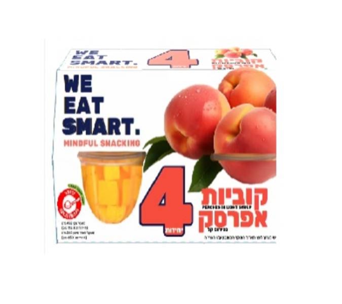 קוביות אפרסק בסירופ קל- מארז