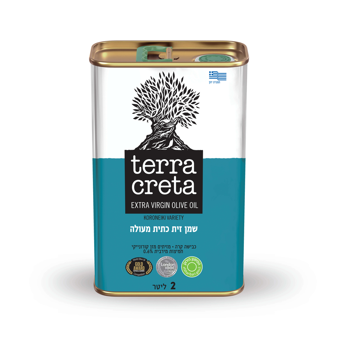 פח 2L שמן זית כתית מעולה - Terra Creta