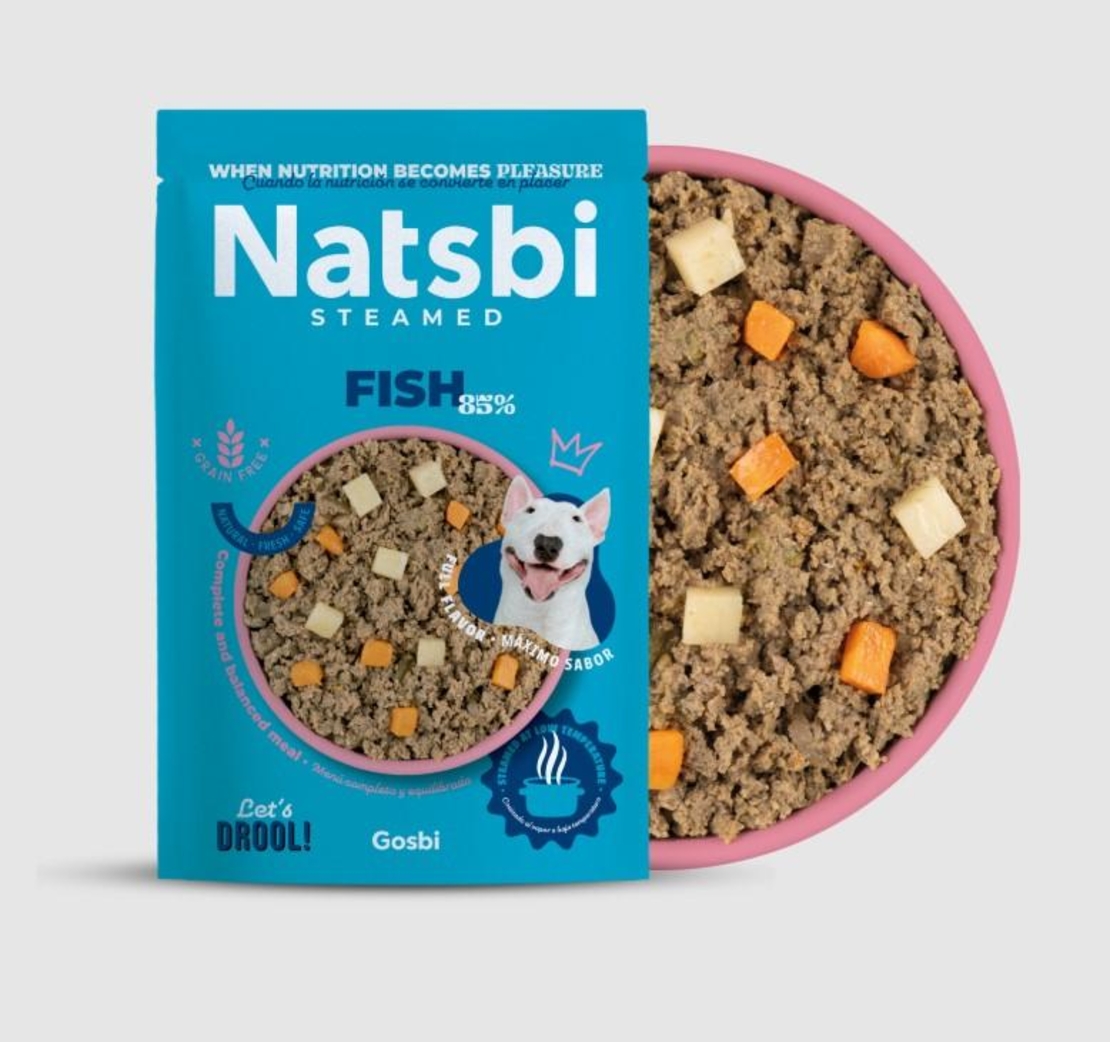 נטסבי דגים מזון טבעי לכלבים 200 גרם Natsbi fish לכלבים קטנים