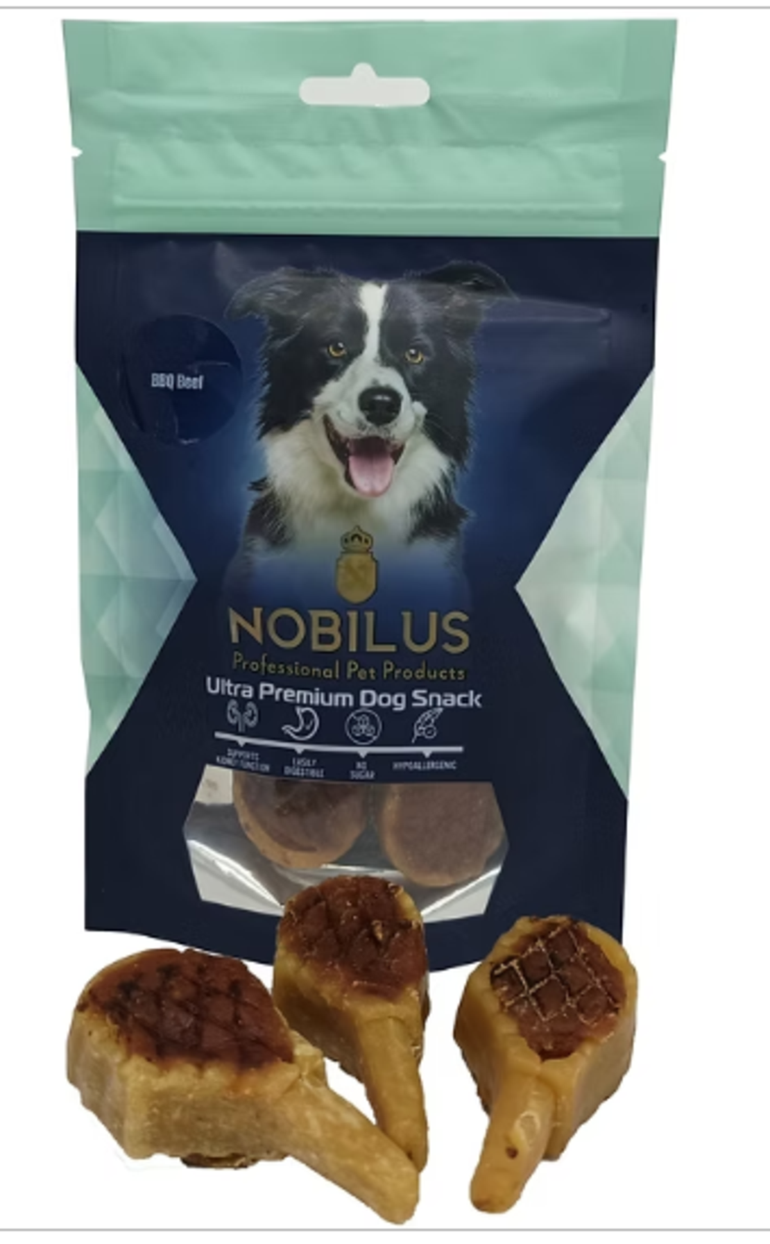 חטיף לכלבים נובילוס ברביקיו בקר 80 גר - NOBILUS