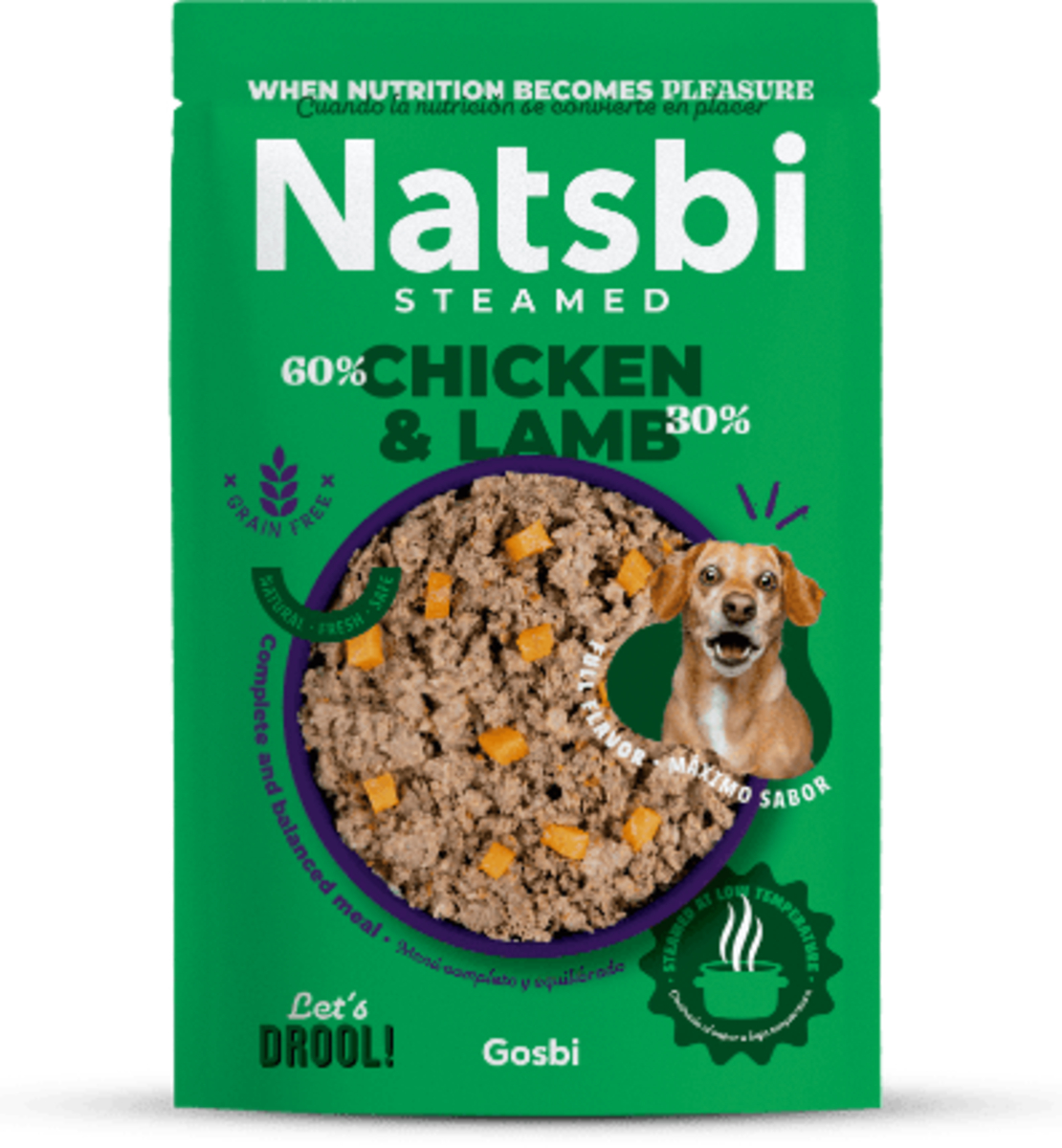 נטסבי כבש ועוף מזון טבעי לכלבים 200 גרם Natsbi Lamd and chicken