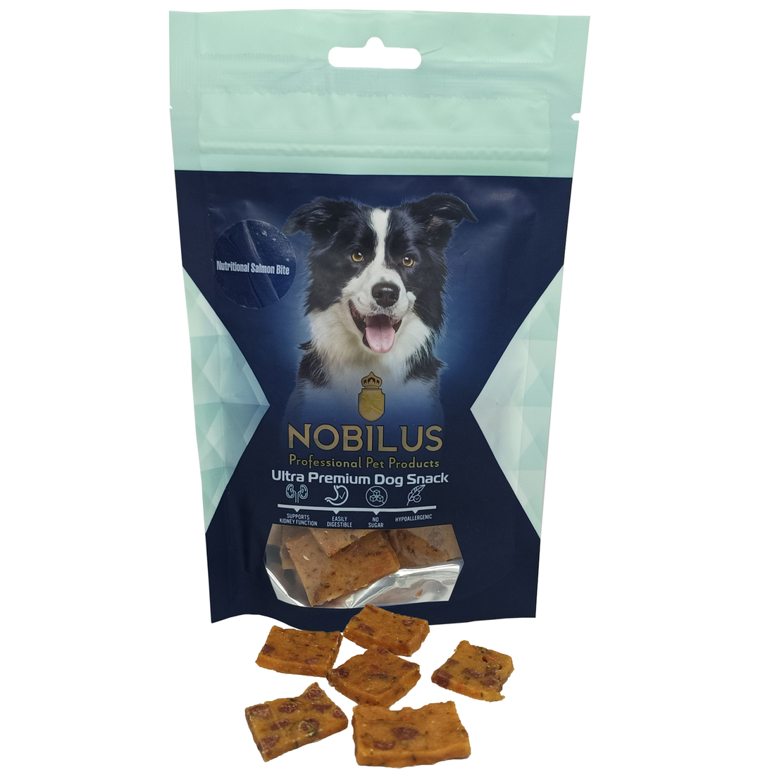 נובילוס חטיף נגיסי סלמון – 80 גרם