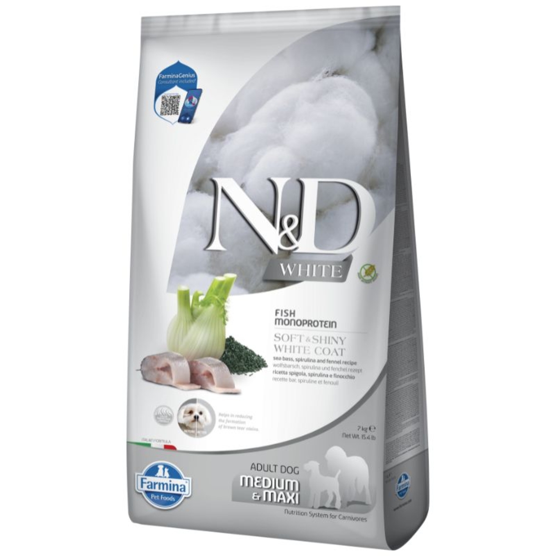 ND כלב לבן מדיום 7 ק