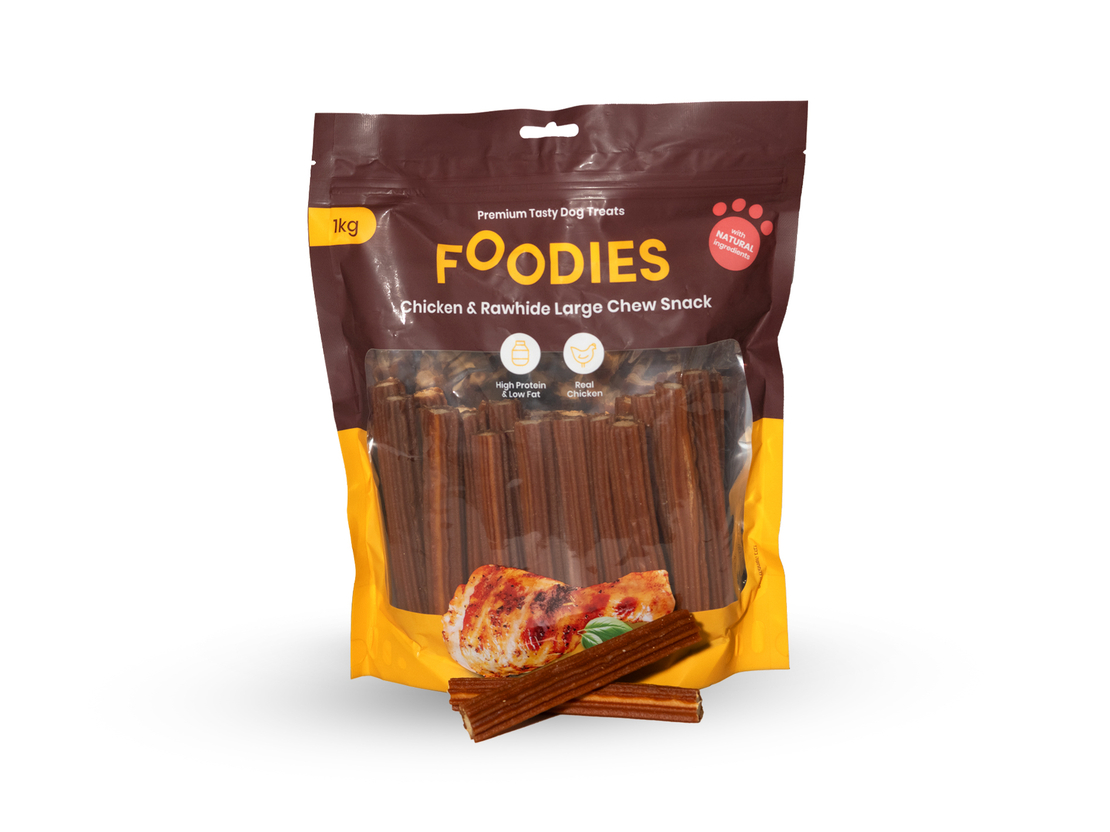 חטיף FOODIES מקלות לעיסה עוף ועור בקר 1 ק