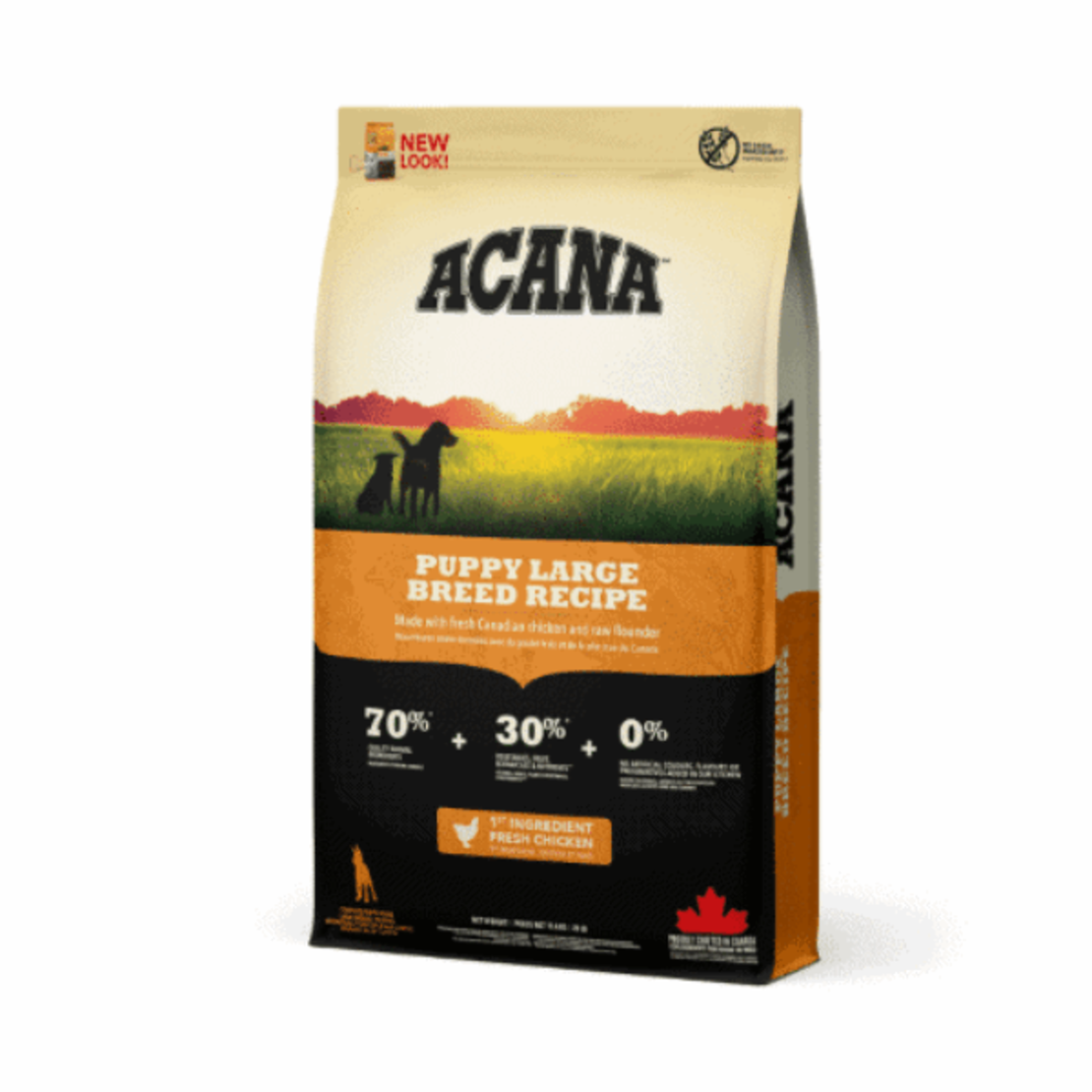 אקאנה הריטג' פאפי מזון לגור כלבים מגזע גדול ACANA - משקל שק 11.4 ק