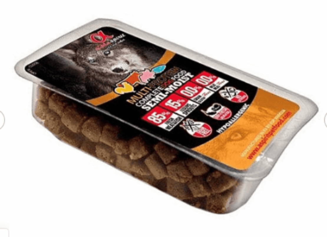 אלפא ספיריט חצי לח מולטי פרוטאין לכלב 200 גרם