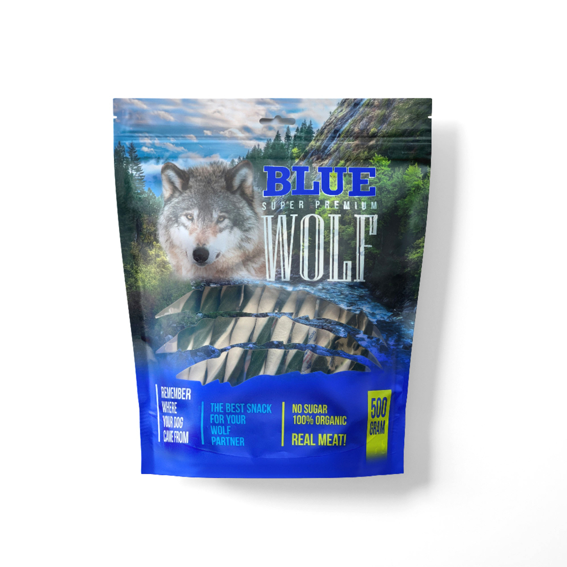 בלו וולף מקל דנטלי מסולסל 2 צבעים 500 גרם