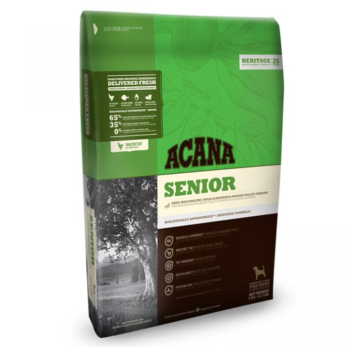 אקאנה הריטג' סניור מזון לכלב מבוגר ACANA - משקל שק 11.4 ק