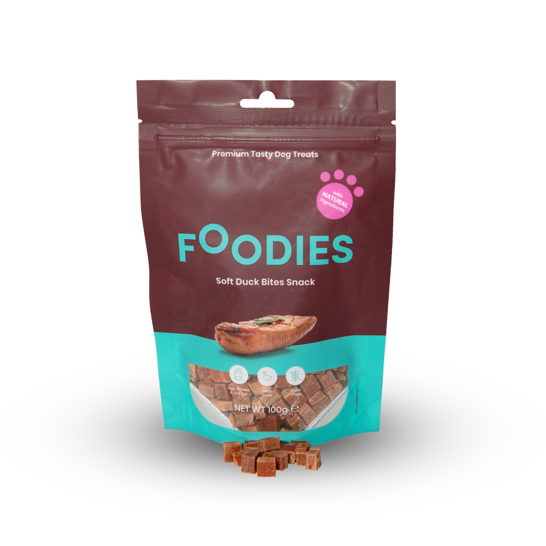 חטיף FOODIES נגיסי ברווז, 100 גרם - פודיס