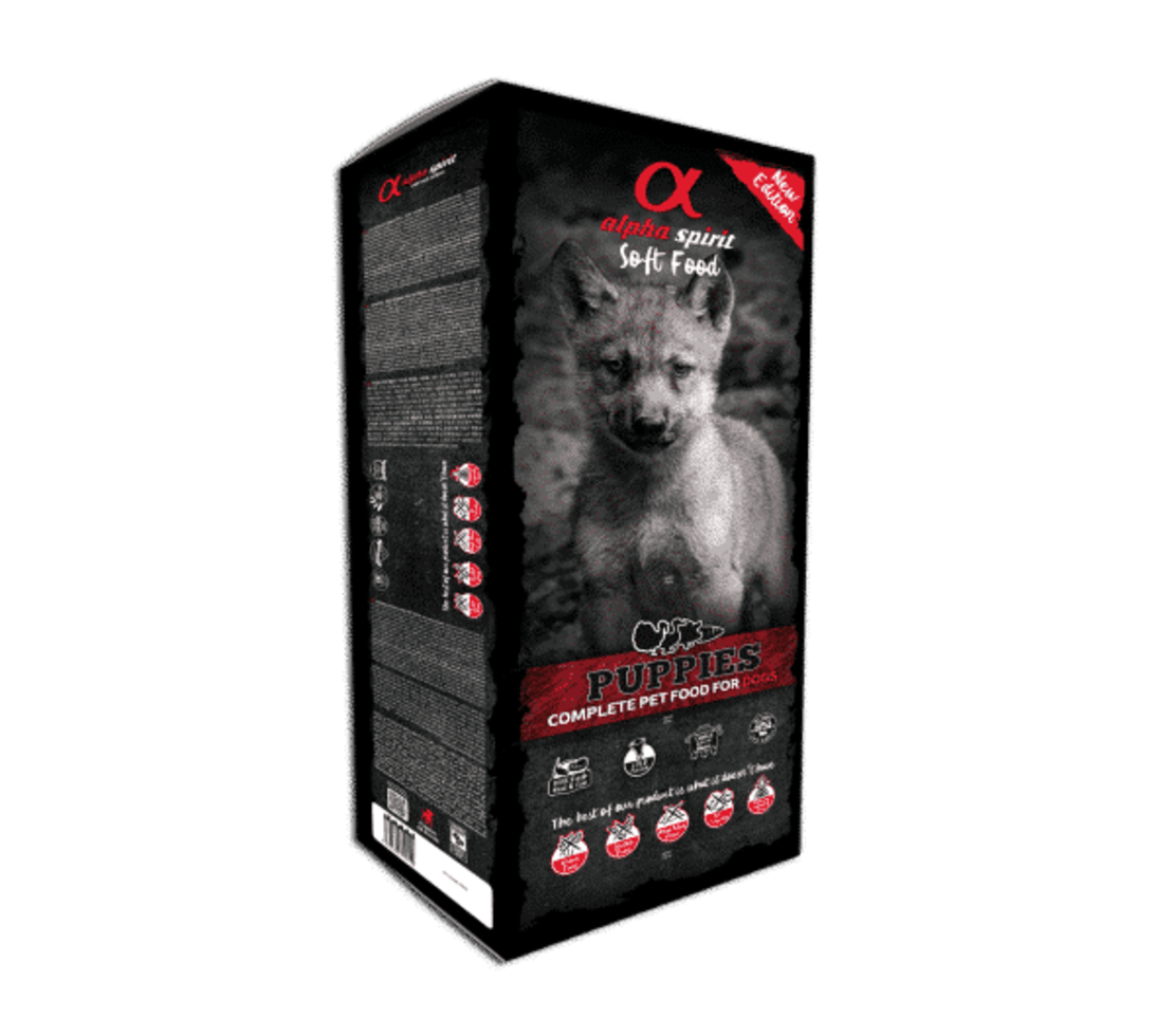 אלפא ספיריט חצי לח מולטי פרוטאין לגורי כלבים