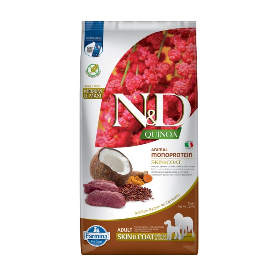 ND קינואה פרווה צבי כלב מדיום 7 קג