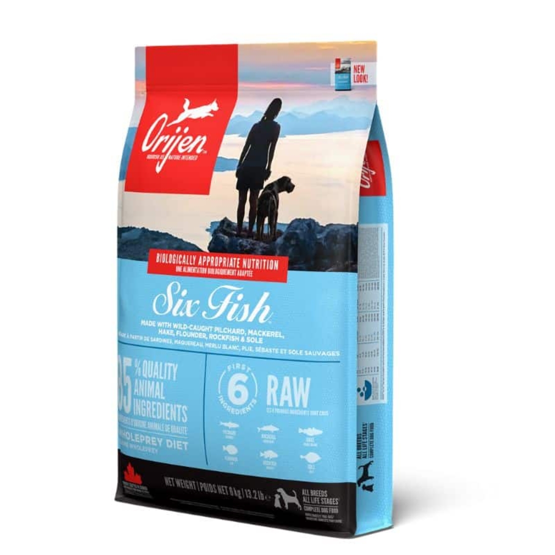 אוריג'ן סיקס פיש 6 קג - מזון יבש לכלבים עם 6 סוגי דגים
