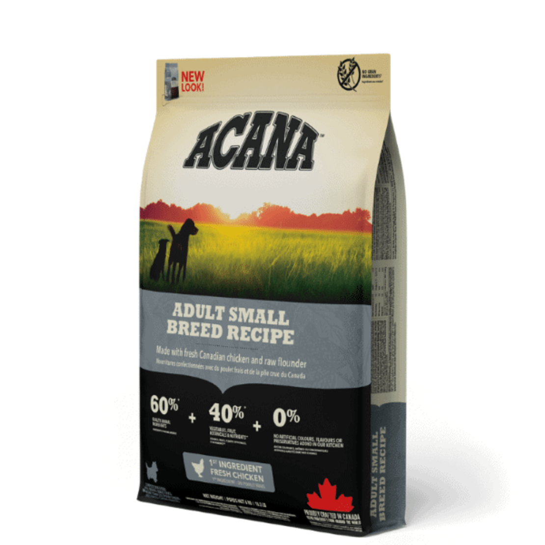 אקאנה הריטג' גזע קטן אוכל לכלבים בוגרים acana - שק במשקל 2 ק