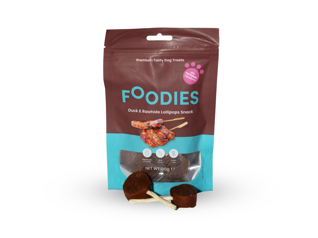 חטיף FOODIES סוכריות ברווז ועור בקר 100 גרם -  פודיס