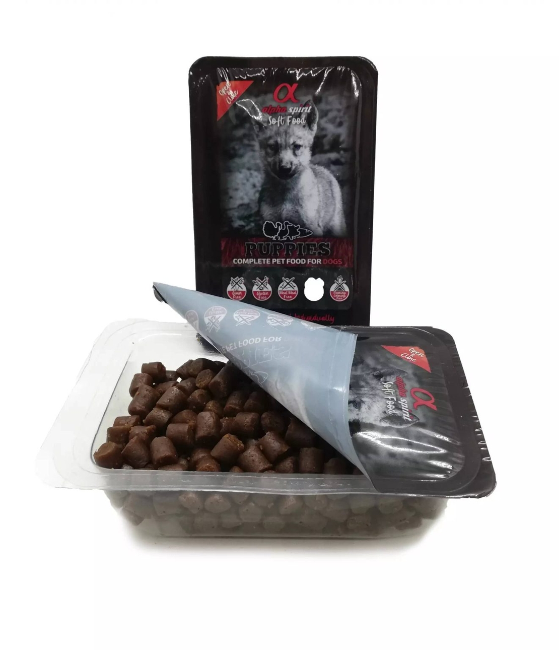 אלפא ספיריט חצי לח מולטי פרוטאין לגורים 210 גרם