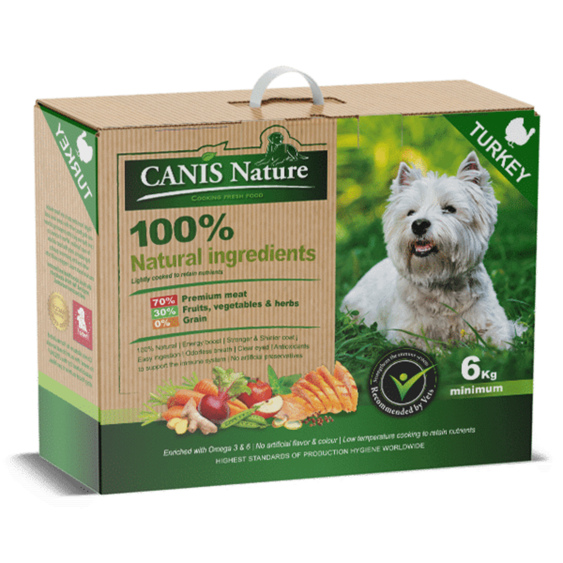 קאניס נייצ'ר הודו מזון טבעי לכלב - 6 ק