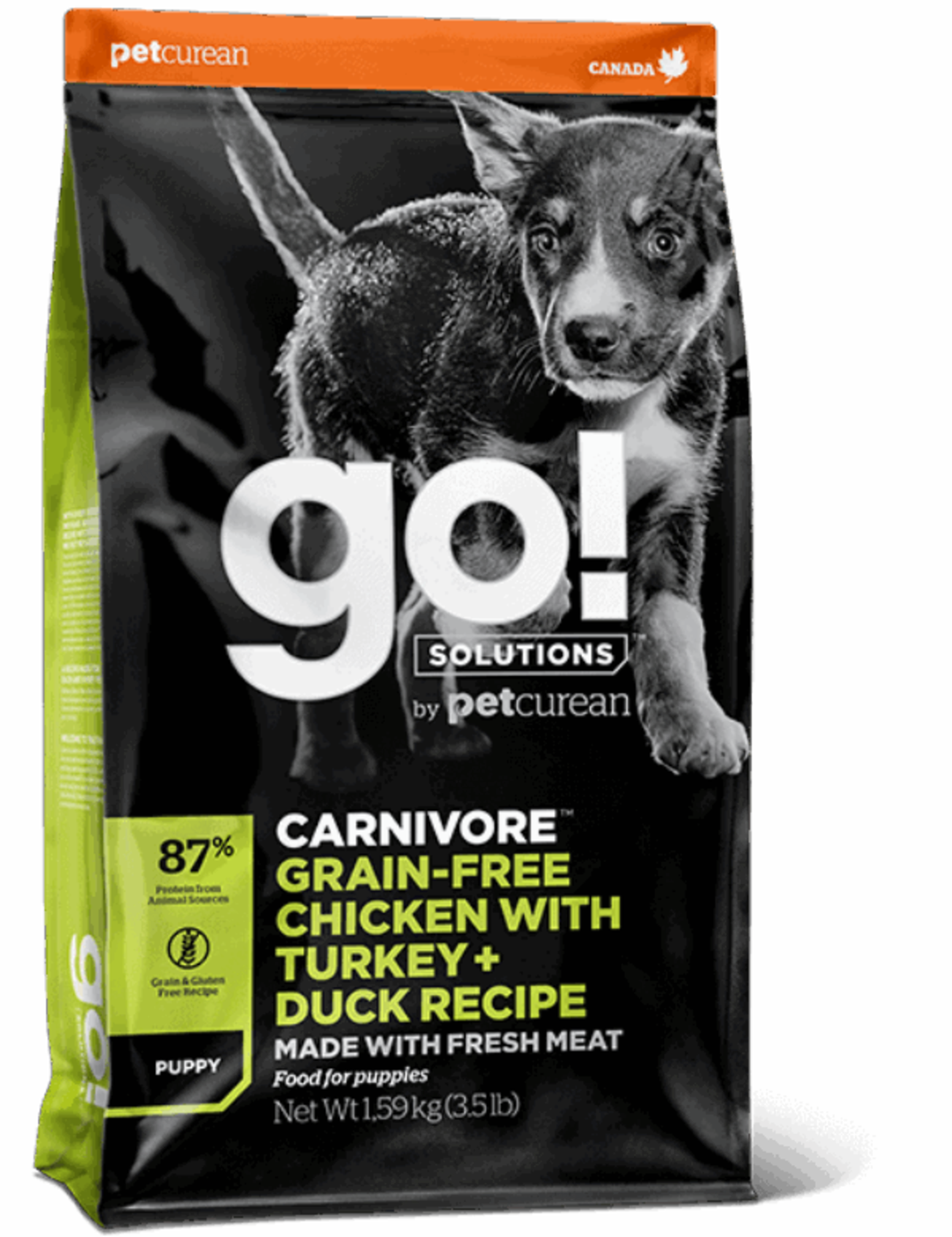 GO - גו קרניבור הודו עוף וברווז מזון לגורים 10 ק