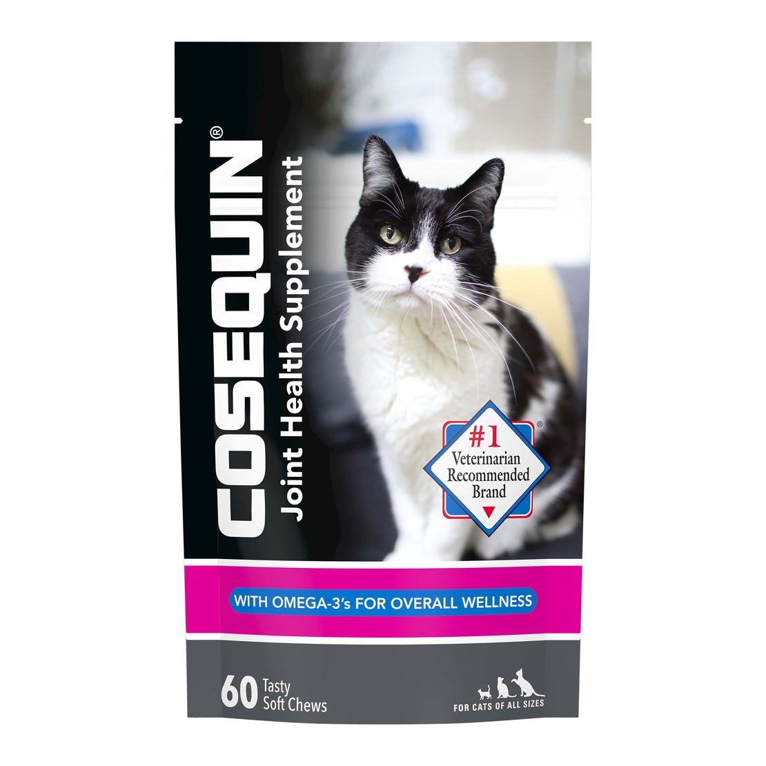 תוסף מפרקים Cosequin Nutramax חטיפים לחתול, 60 יח'