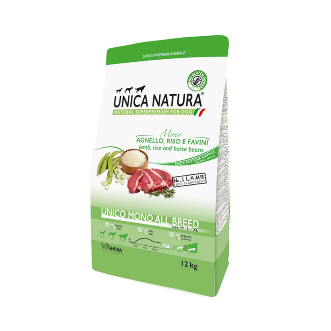 גאדה אוניקה ונטורה כבש אורז ושעועית 12 קילו