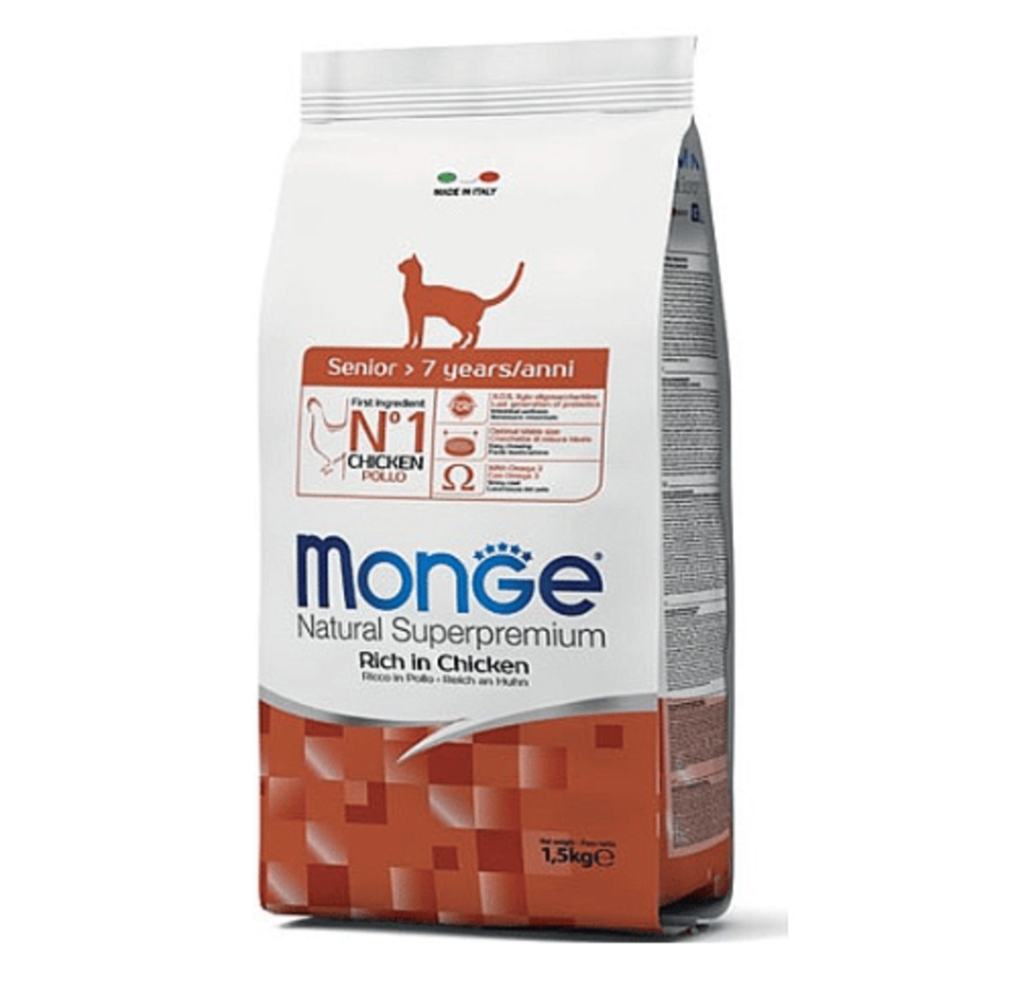 מונג' מזון יבש לחתול סניור עוף 1.5 ק