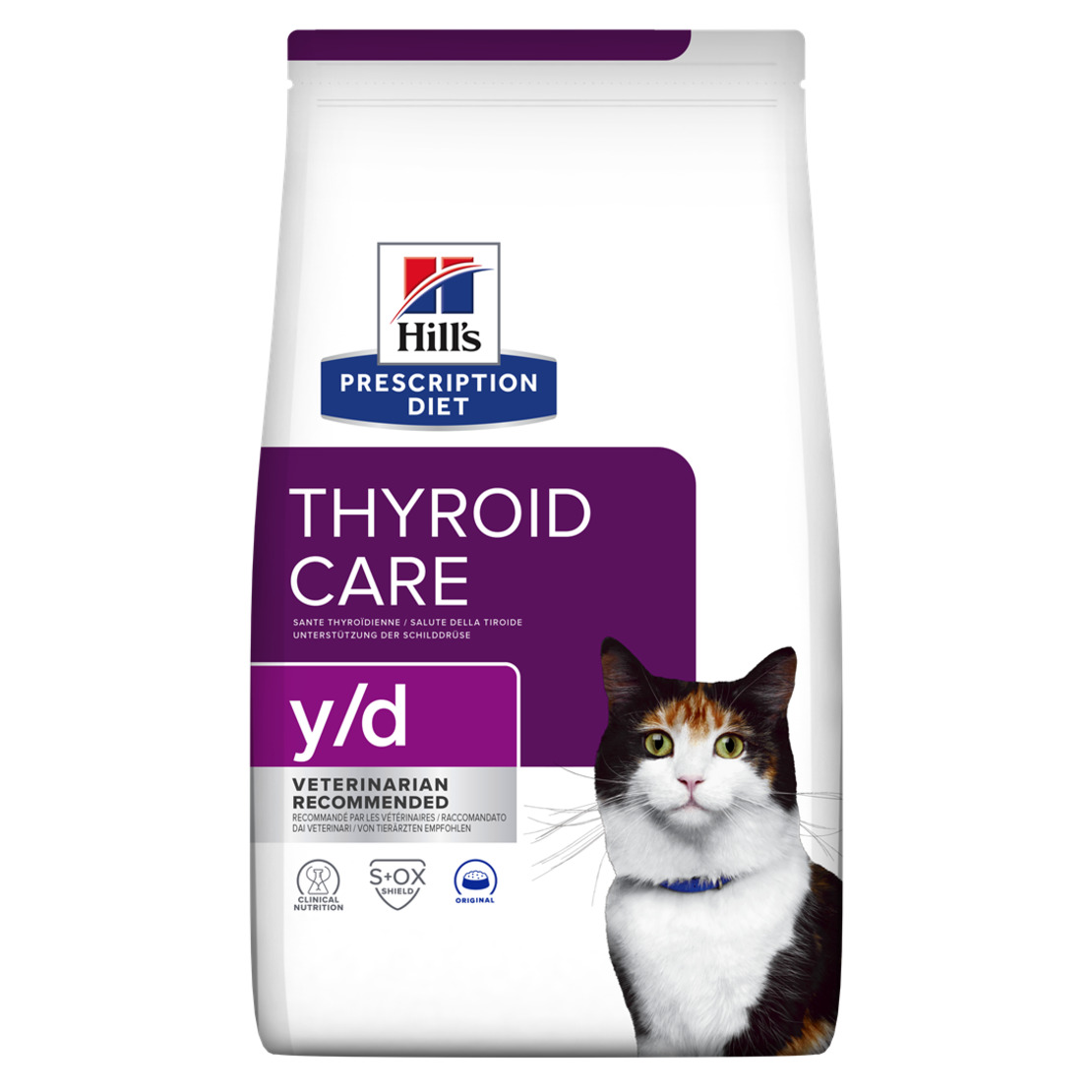y/d | Hill's Prescription Diet בלוטת התריס לחתול, 3 ק