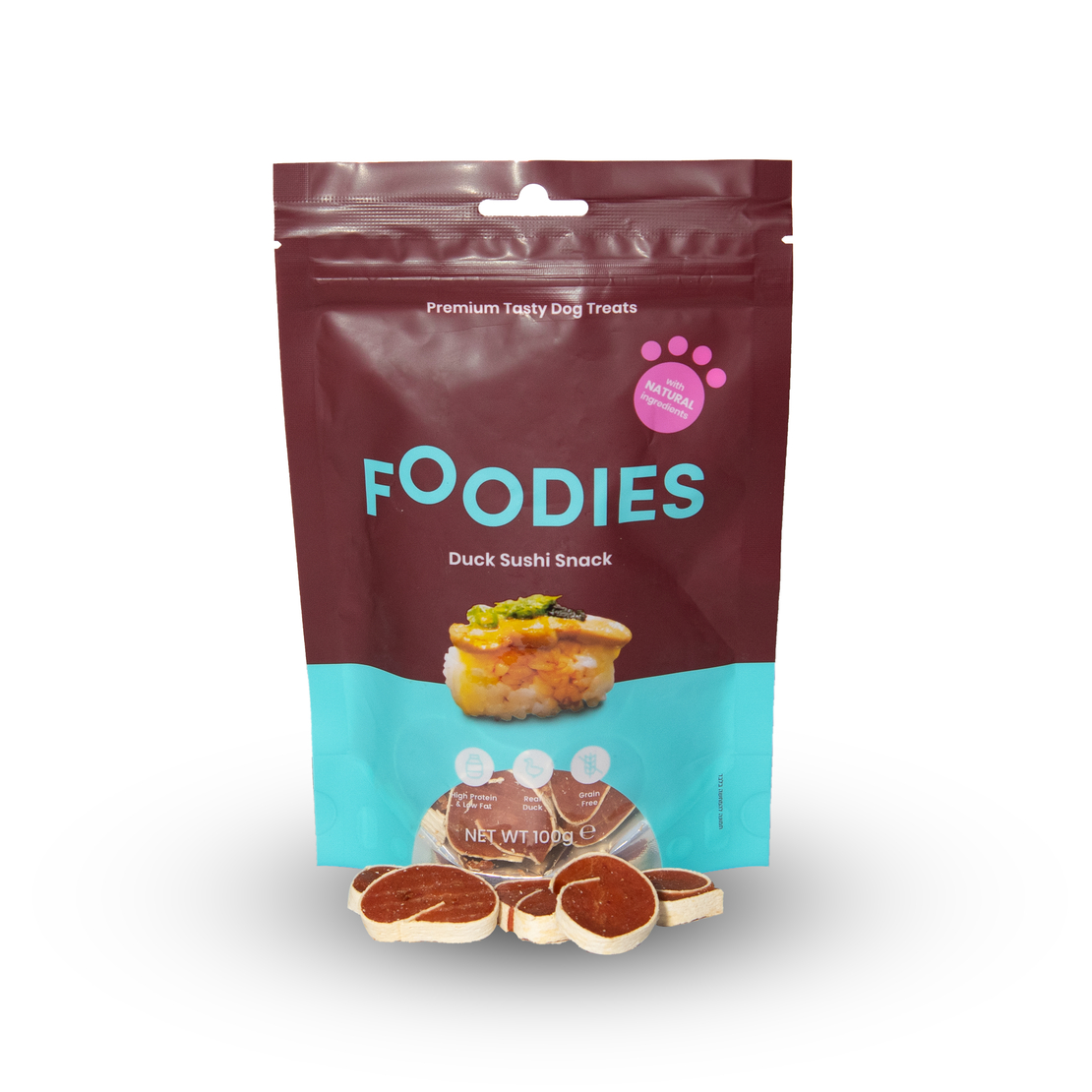 חטיף FOODIES סושי ברווז, 100 גרם - פודיס