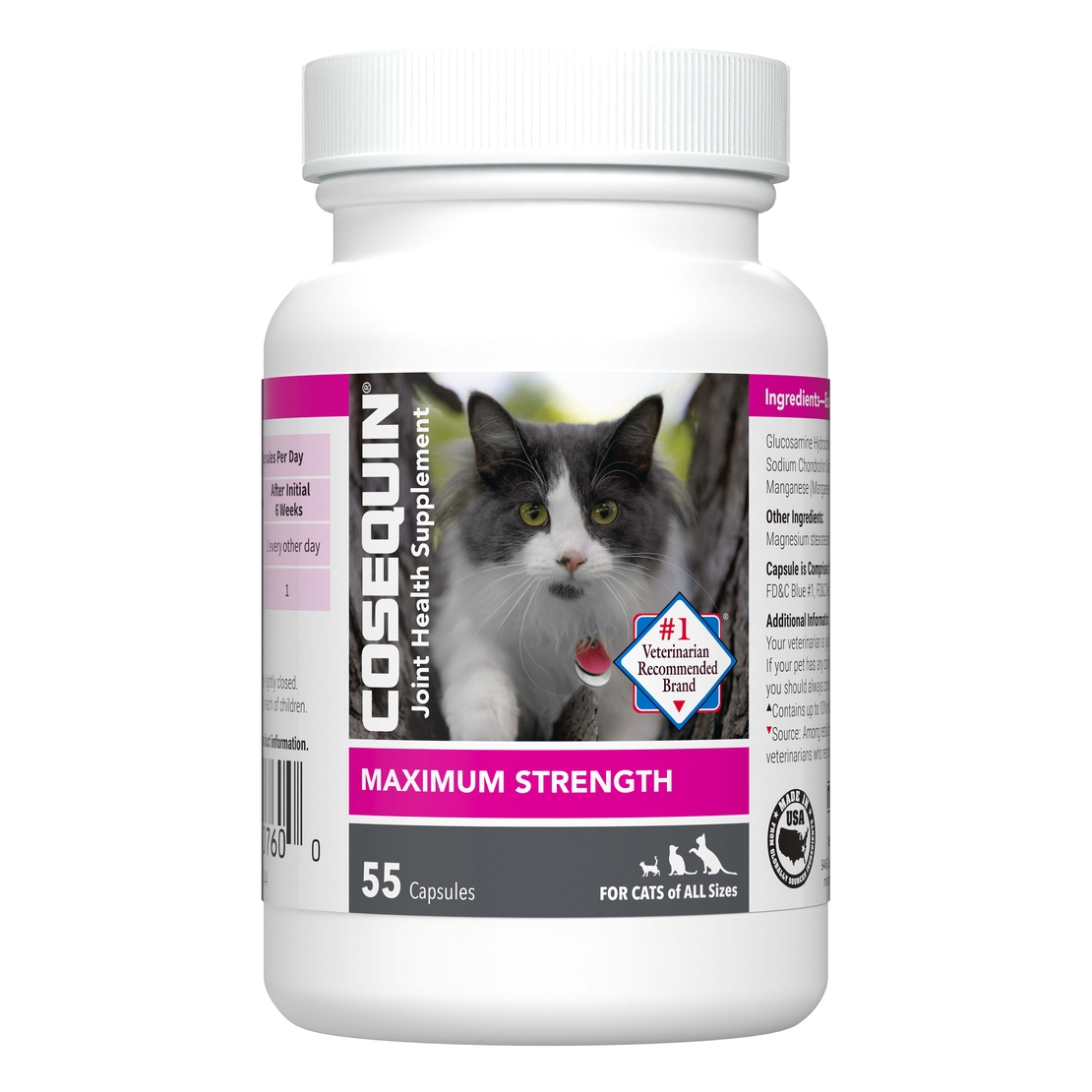 תוסף מפרקים Cosequin Nutramax קפסולות לחתול, 55יח