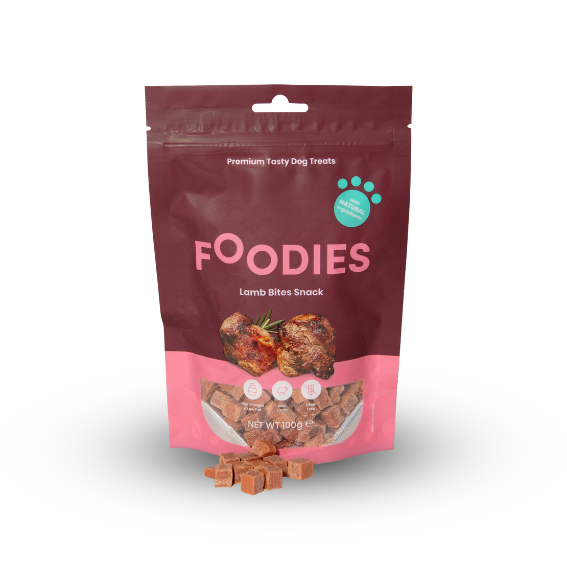 חטיף FOODIES נגיסי כבש, 100 גרם - פודיס