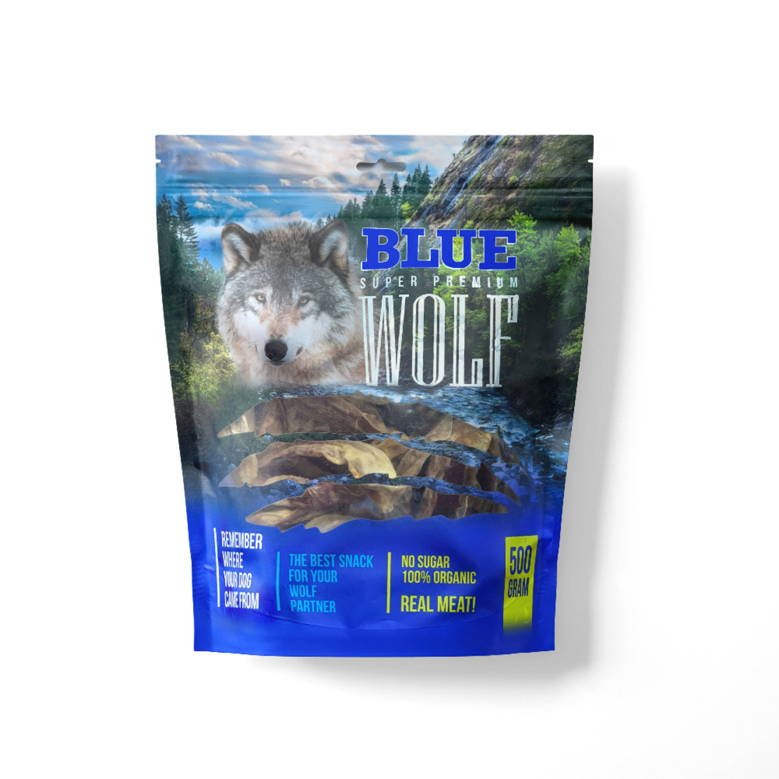 בלו וולף בשר עוף ואוזני ארנבת בציפוי שמן זית 500 גרם