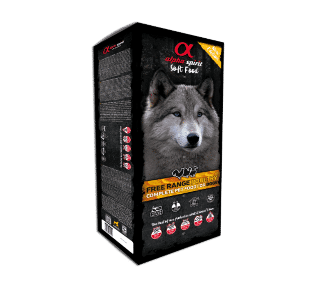 אלפא ספיריט חצי לח עוף לכלב