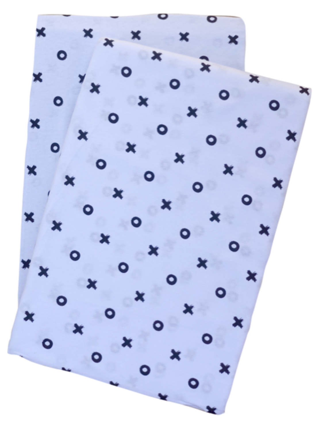 16# - שינה מתוקה לבת ולבן : סט מצעים מכותנת ג'רסי, בובת חיבוקי למיטה, בגד גוף ומכנסוני רגלית וטבעת עץ עם נשכני סיליקון