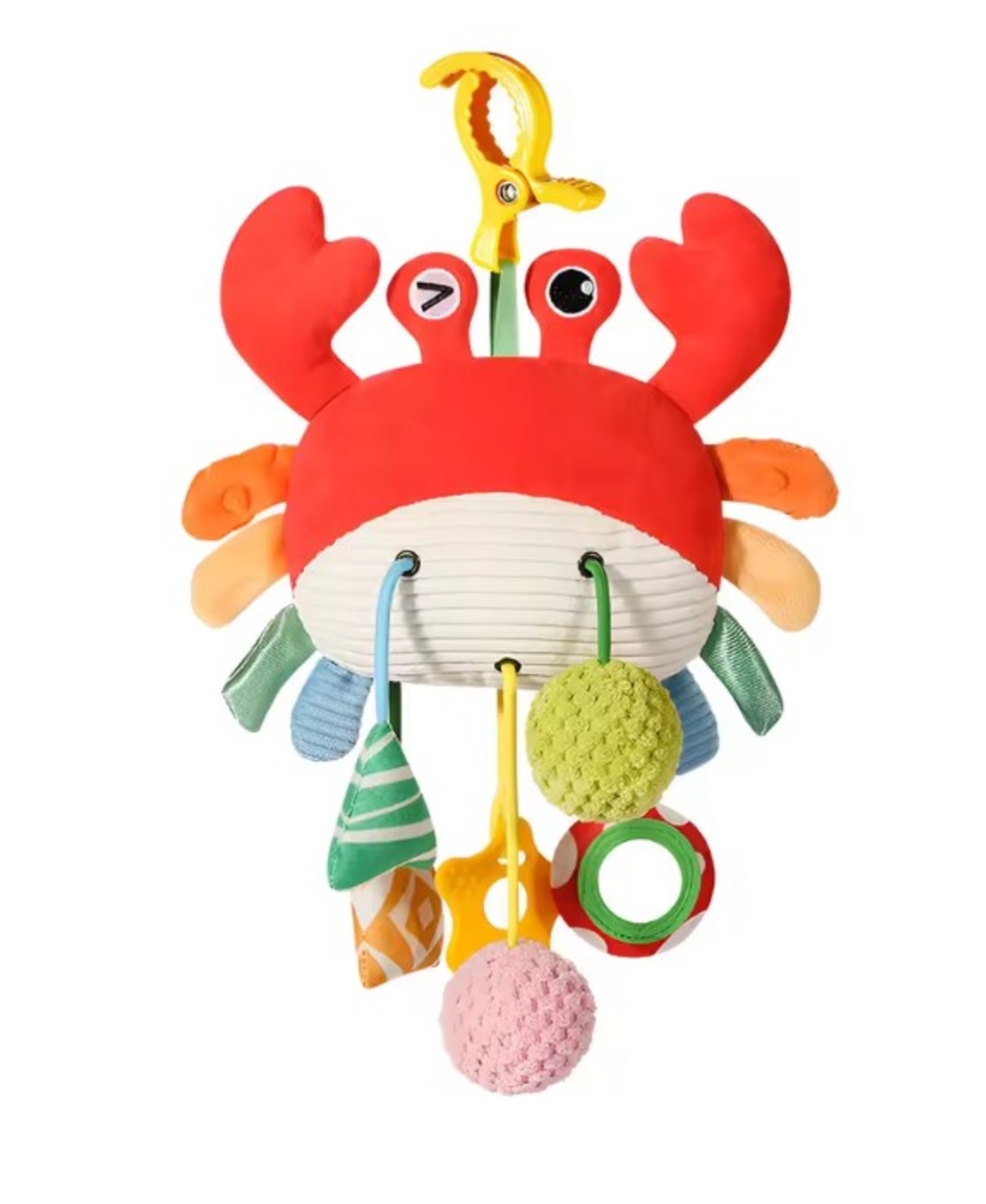 57# - WOW לבת : חבילת לידה מנצחת ומגוונת : קופסת בד מתקפלת, מראה בטיחותית לרכב, מובייל עגלה, בובת פעילות מרשרשת לתליה, שמיכה רכה, חליפת שני חלקים ורעשן טבעת קטיפתי