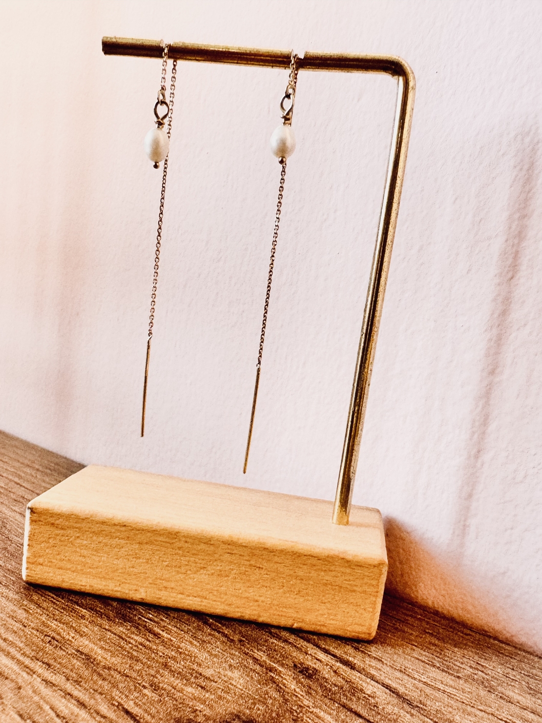 עגיל חוט פנינה