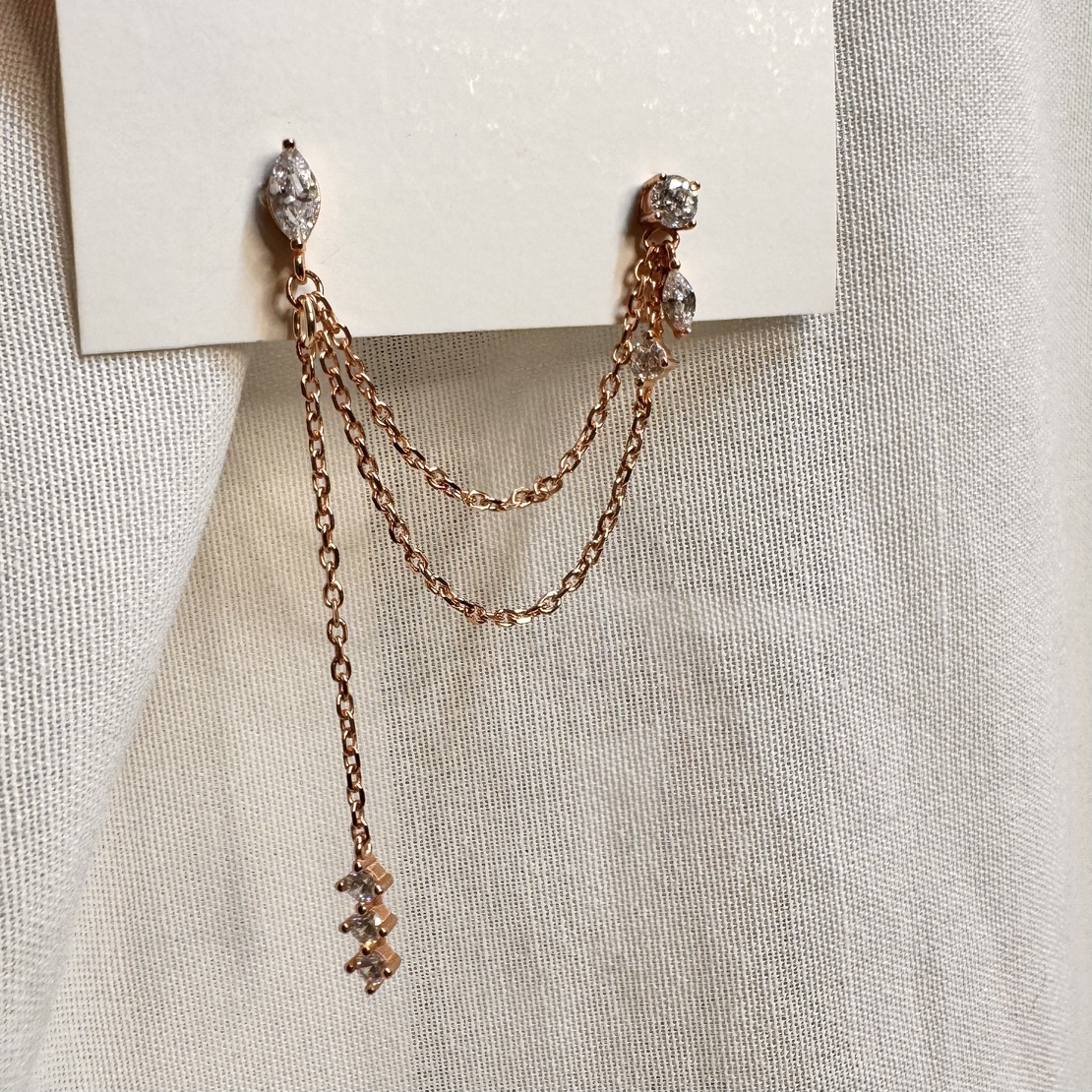 עגיל כפול פרינסס